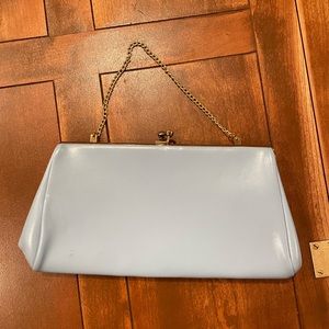 Baby blue clutch